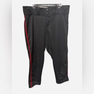 UA BLACK BASEBALL PANTS WITH RED STRIPE